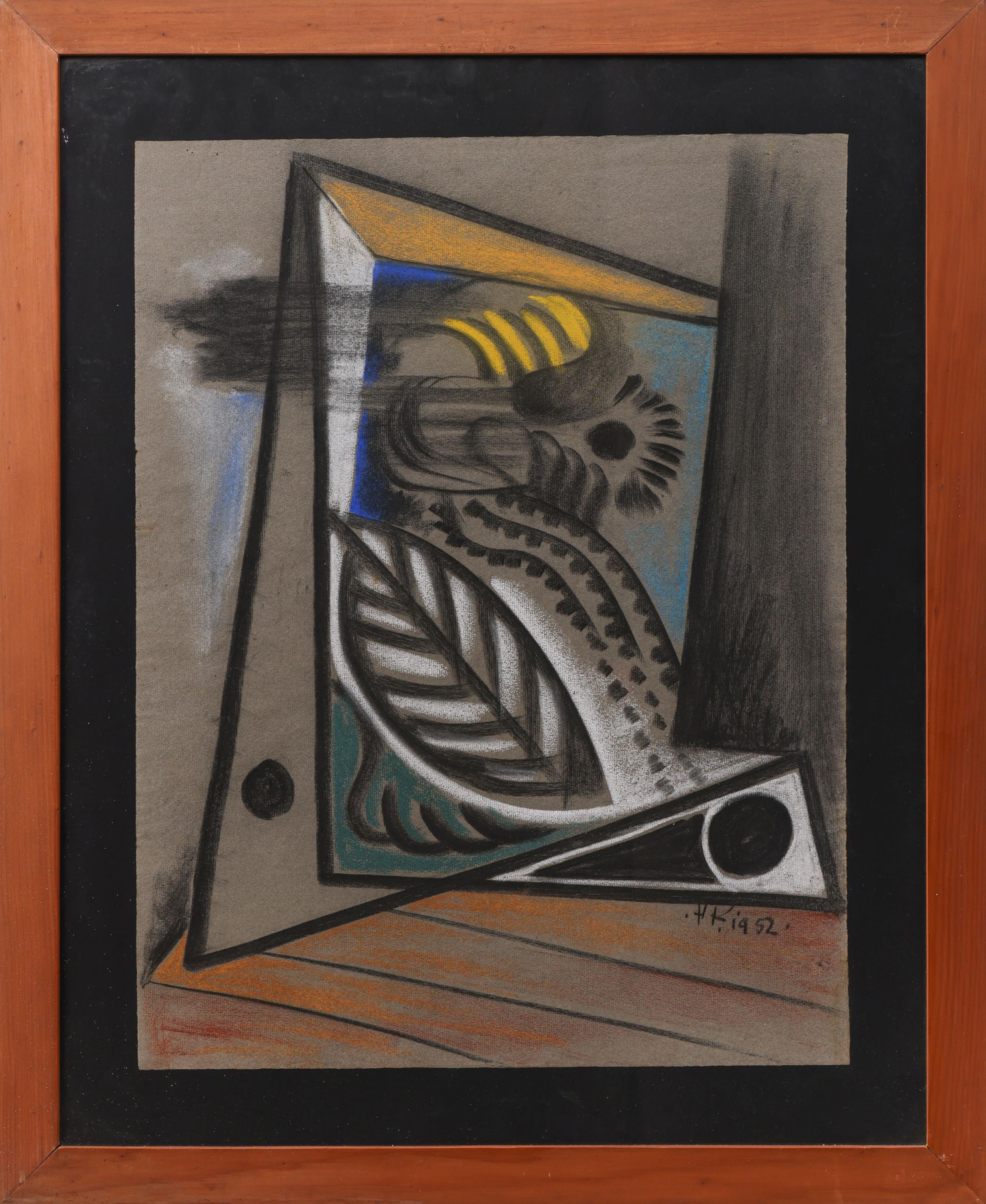 Hans Kuhn - Sem título, 1952, pastel sobre papel, 63 x 48 cm