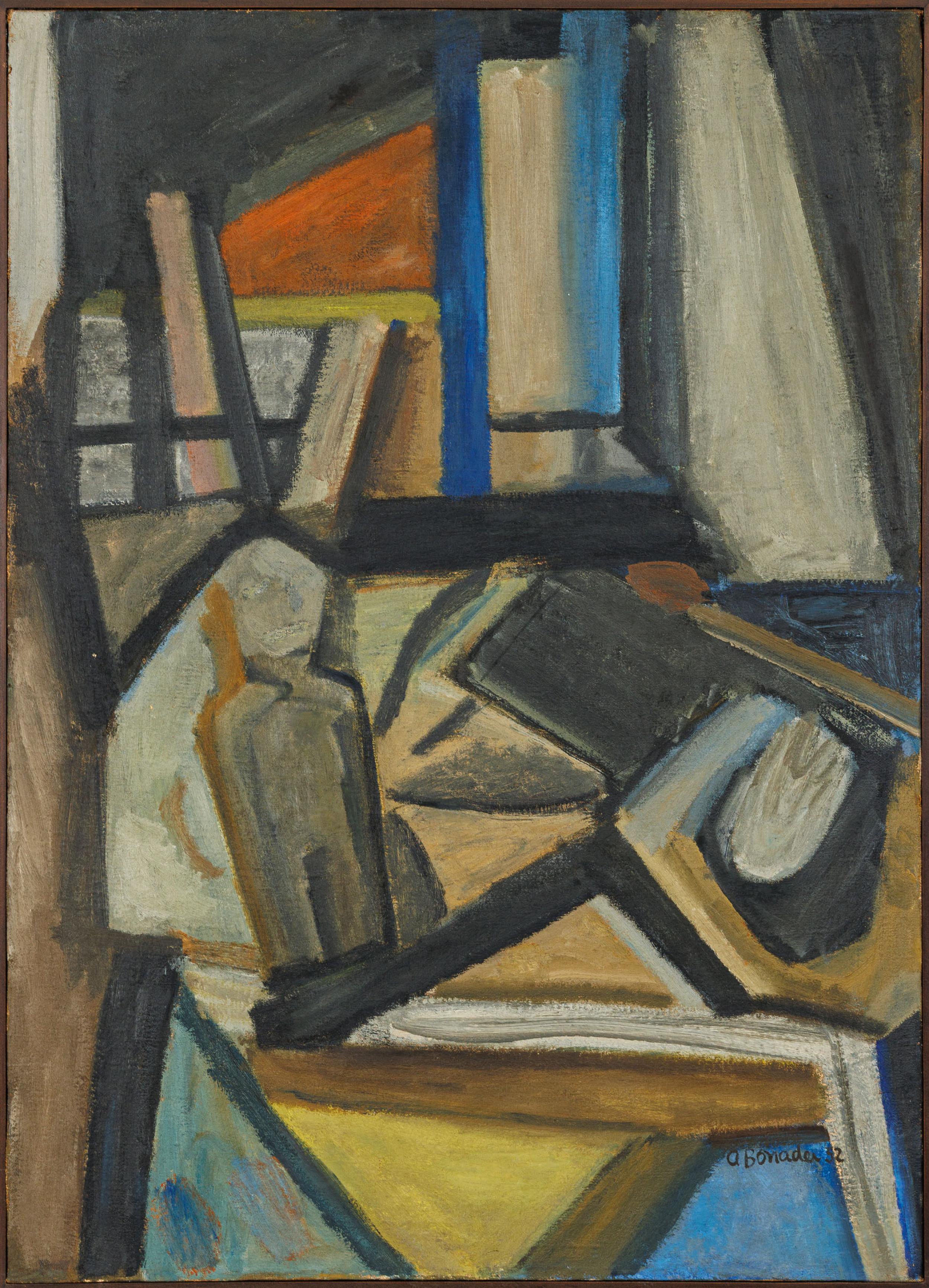 Aldo Bonadei - Cena do atelier, 1952, óleo sobre tela, 110 x 80 cm