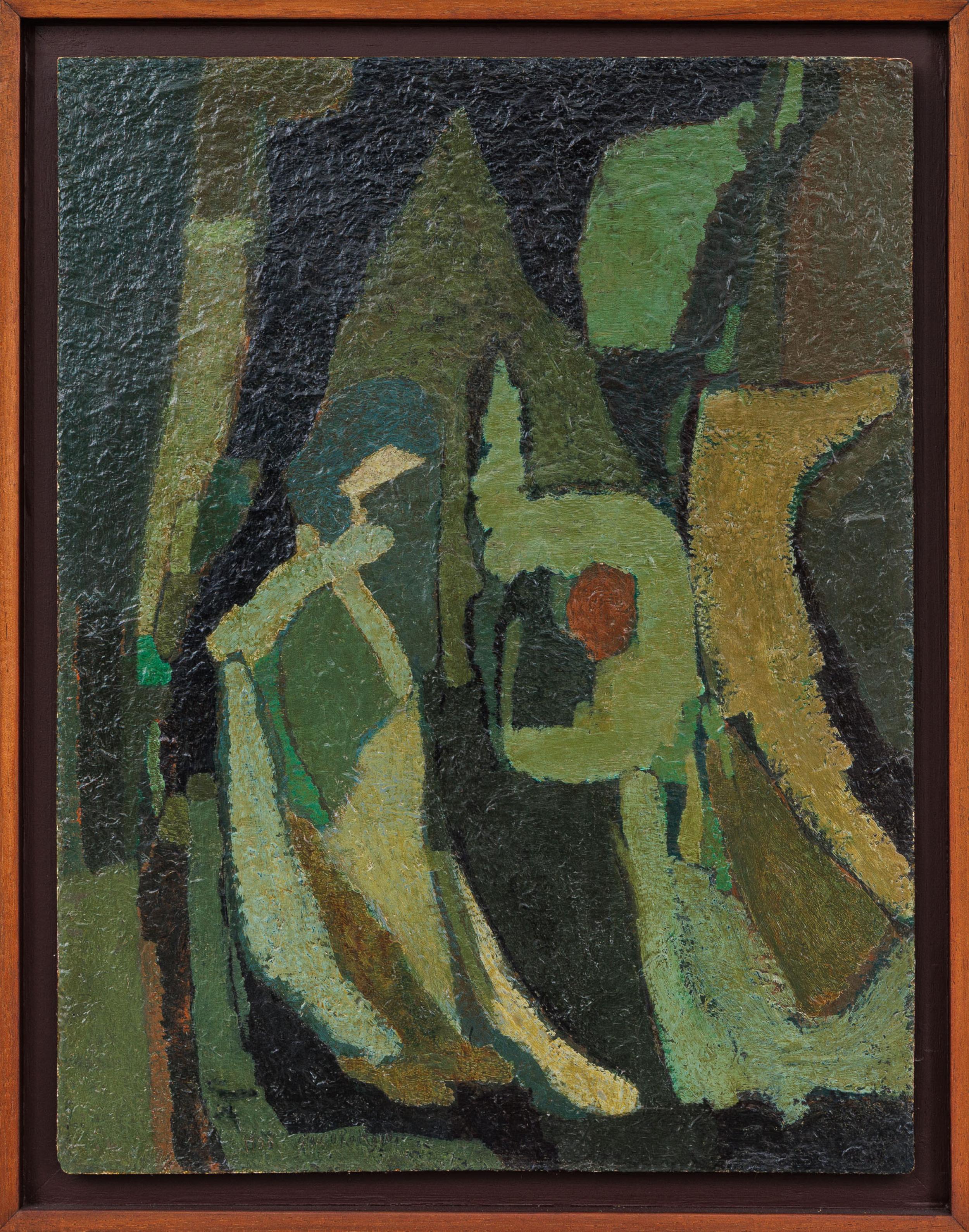 Glauco Rodrigues - Anunciação, 1958, óleo sobre madeira, 65 x 50 cm