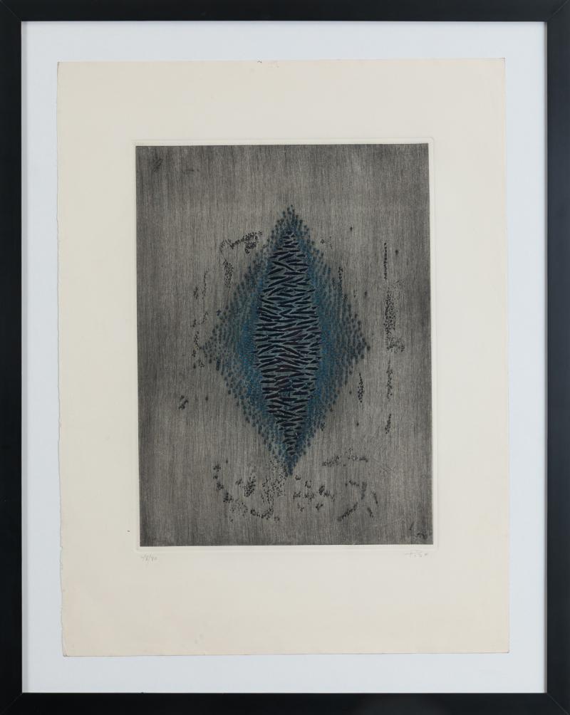 Arthur Luiz Piza - Étoile Estrela 1977 48/80 goiva ponta-seca e cores sobre papel 76 x 56,5 cm