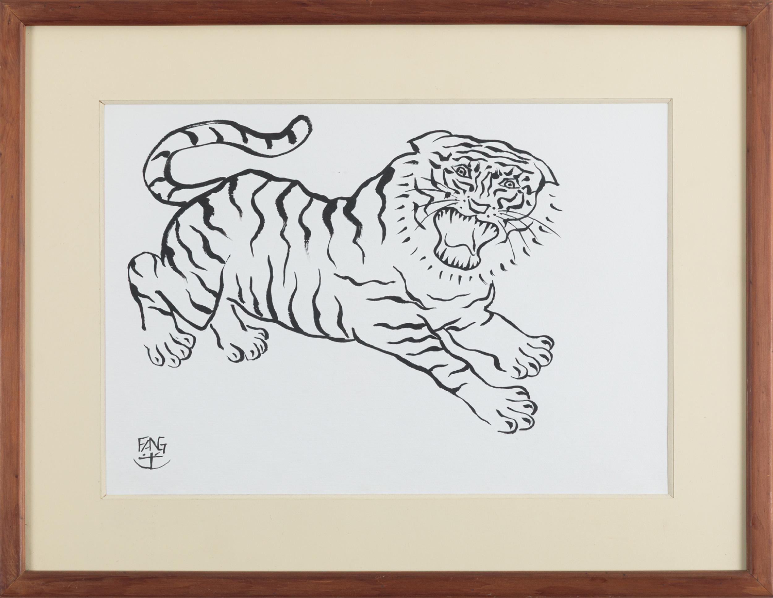 Fang - Tigre, s.d., nanquim sobre papel, 36 x 50 m