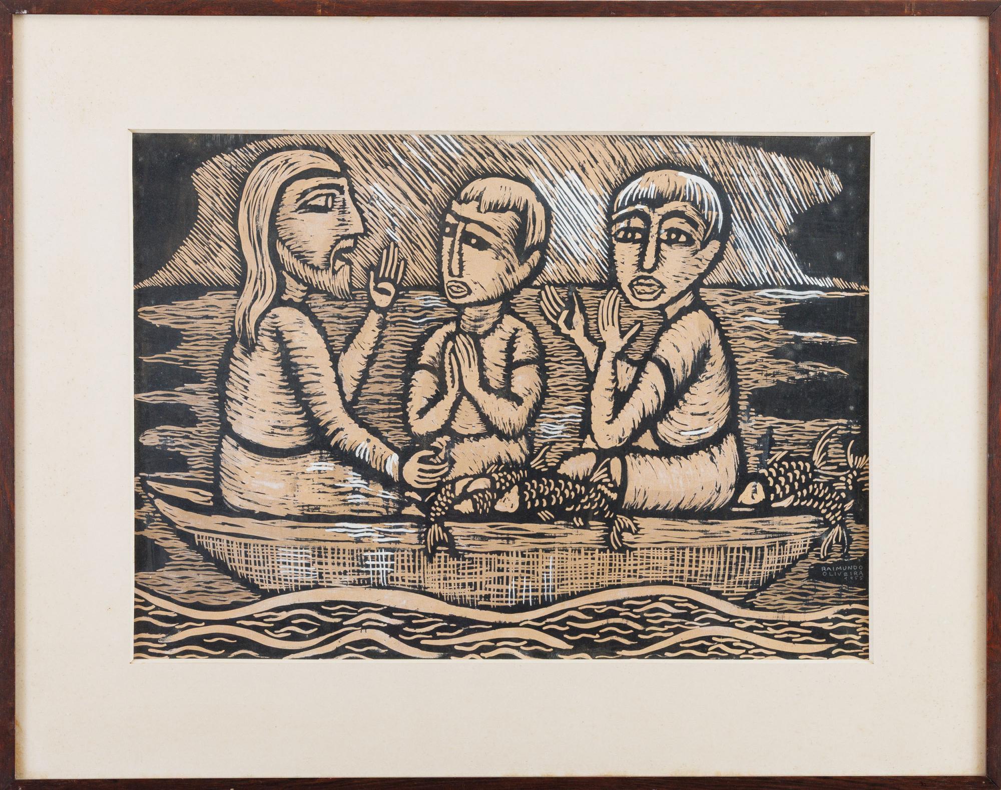 Raimundo de Oliveira - Sem título, 1955, guache sobre papel, 45 x 62 cm