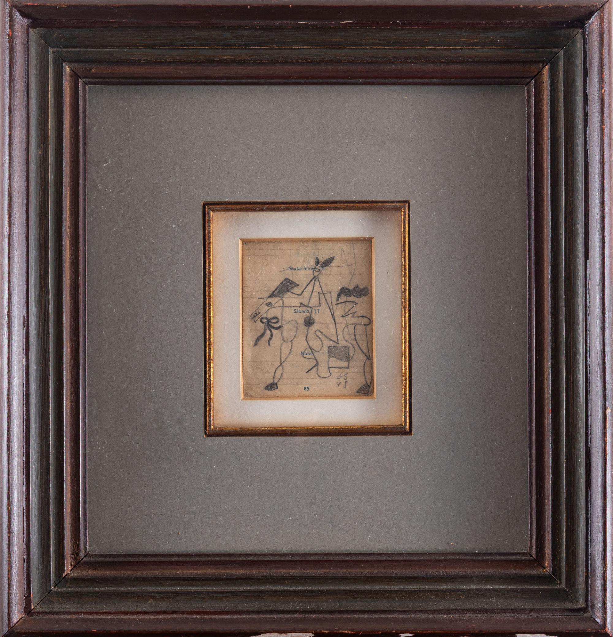 Antonio Bandeira - Horóscopo, 1948, grafite sobre papel, 9 x 8 cm