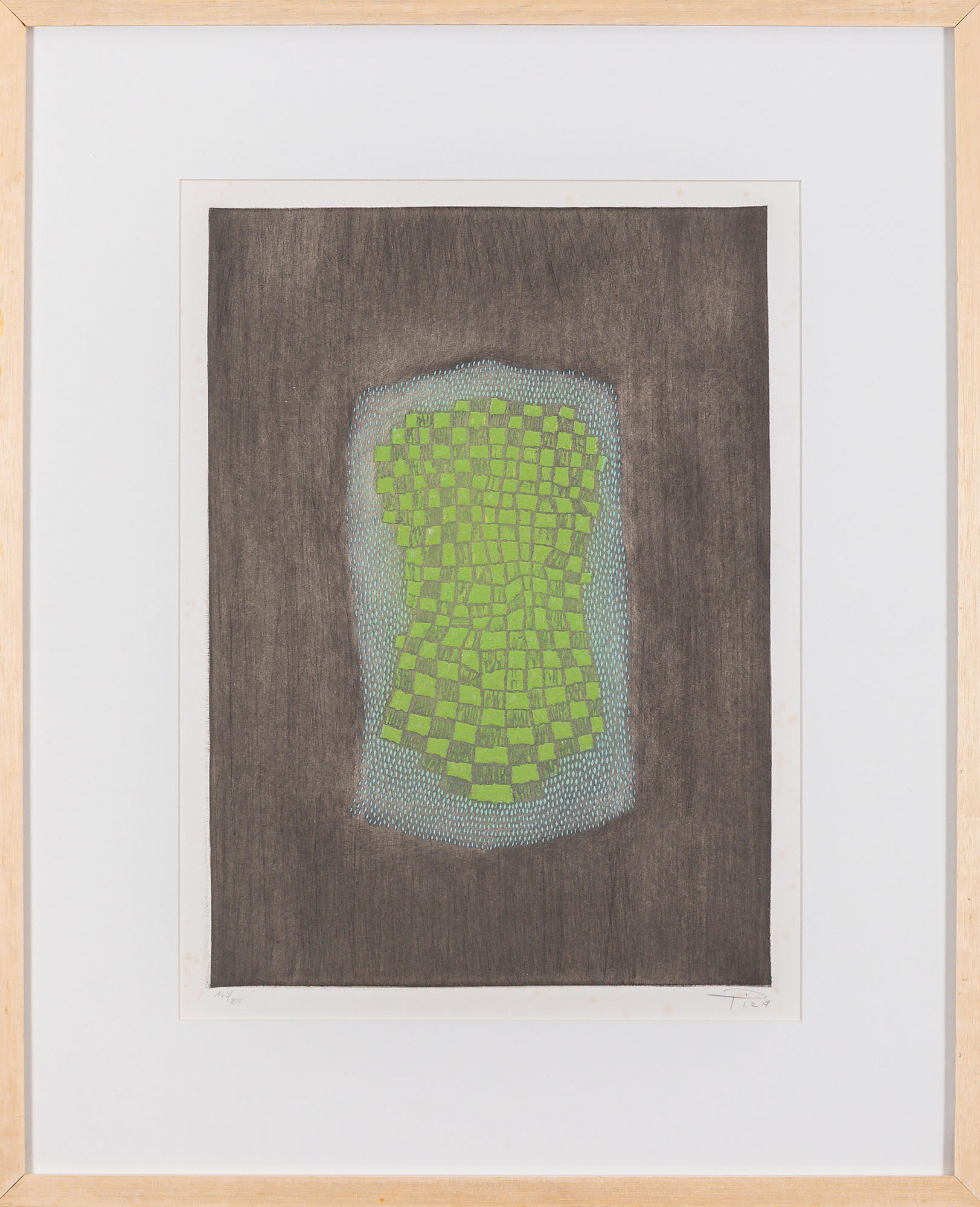 Arthur Luiz Piza - Sem título, s.d., 163/200, goiva, ponta-seca e cores sobre papel, 50 x 37 cm