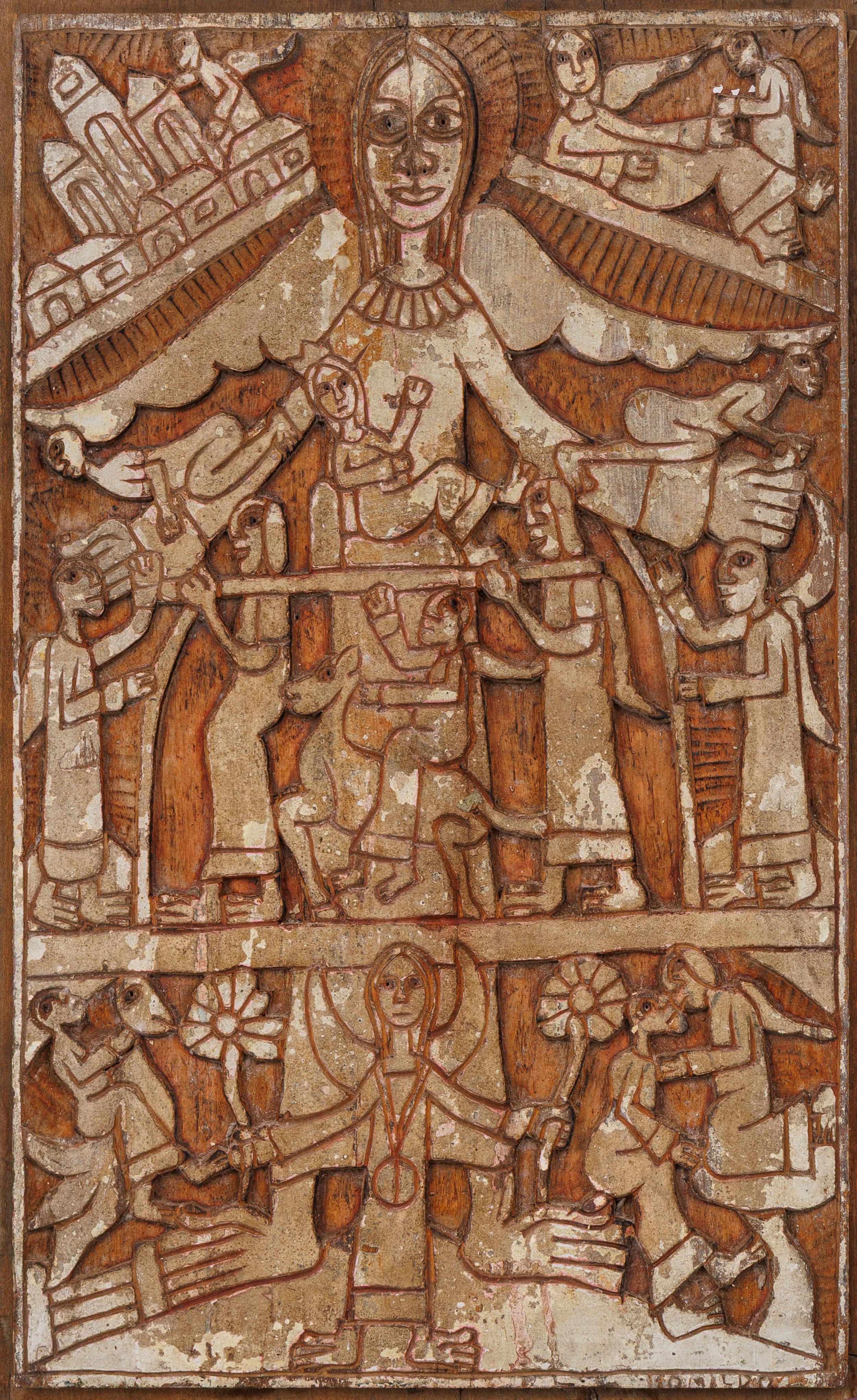 Romildo de Andrade - Sem título, s.d., entalhe em madeira, 71 x 43,5 cm