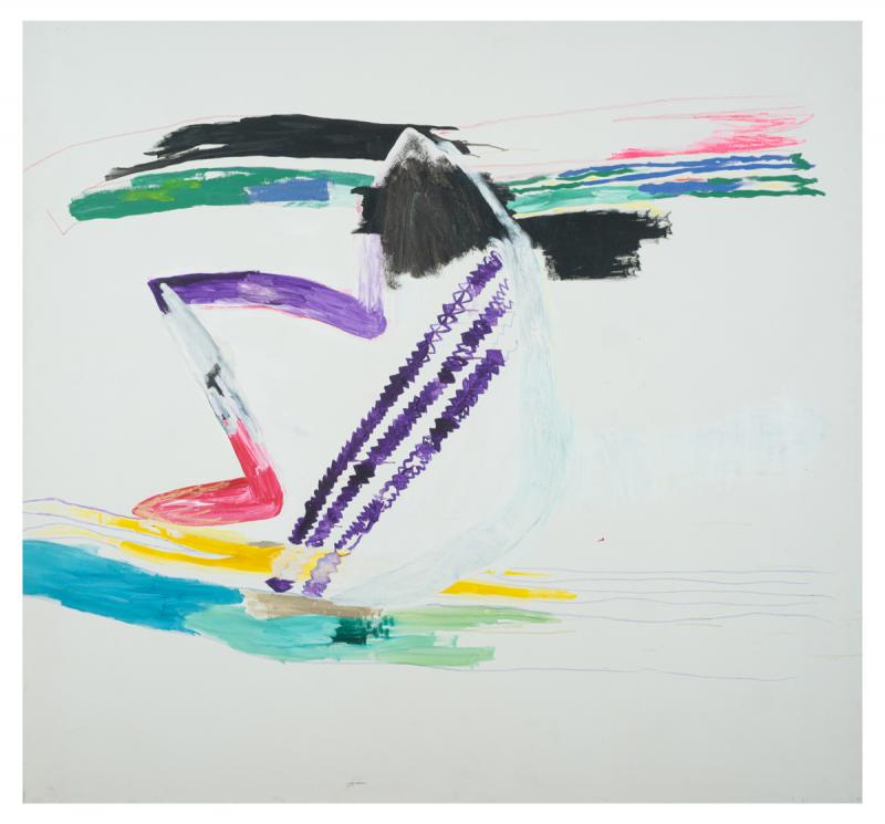 Jazmín López - Sem título, 2011, óleo e aquarela sobre tela, 187 x 200 cm