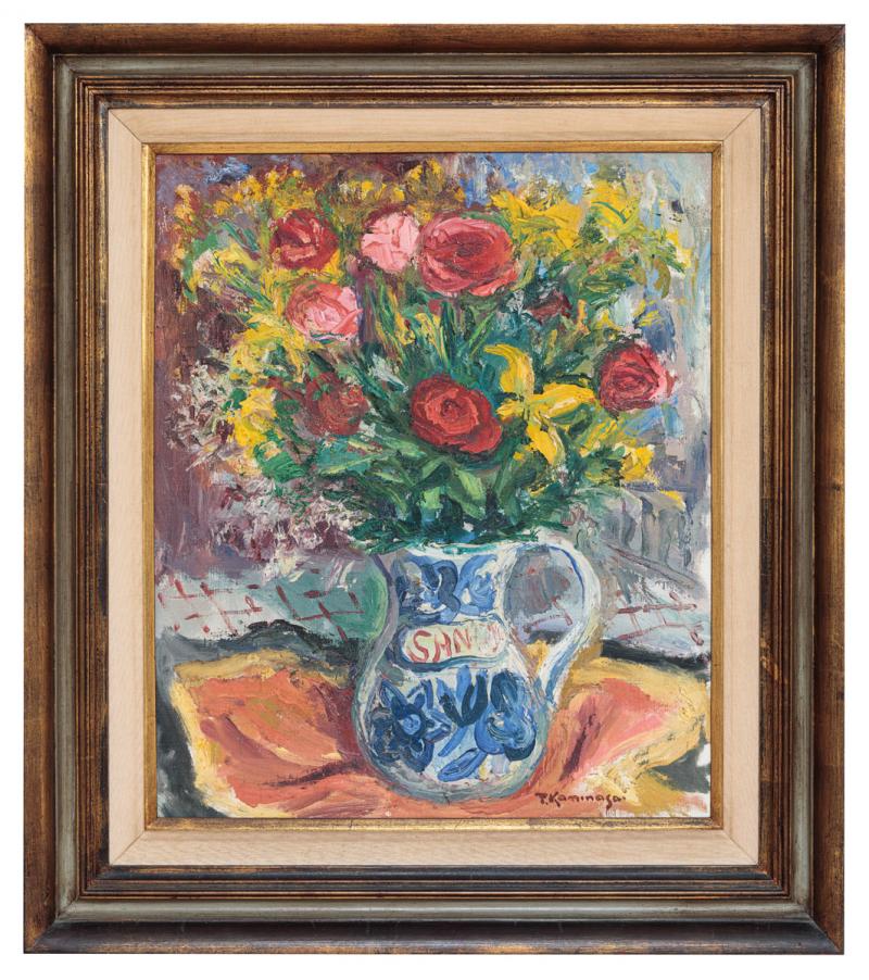 Tadashi Kaminagai - Coccolicos, s.d., óleo sobre tela, 55 x 46 cm