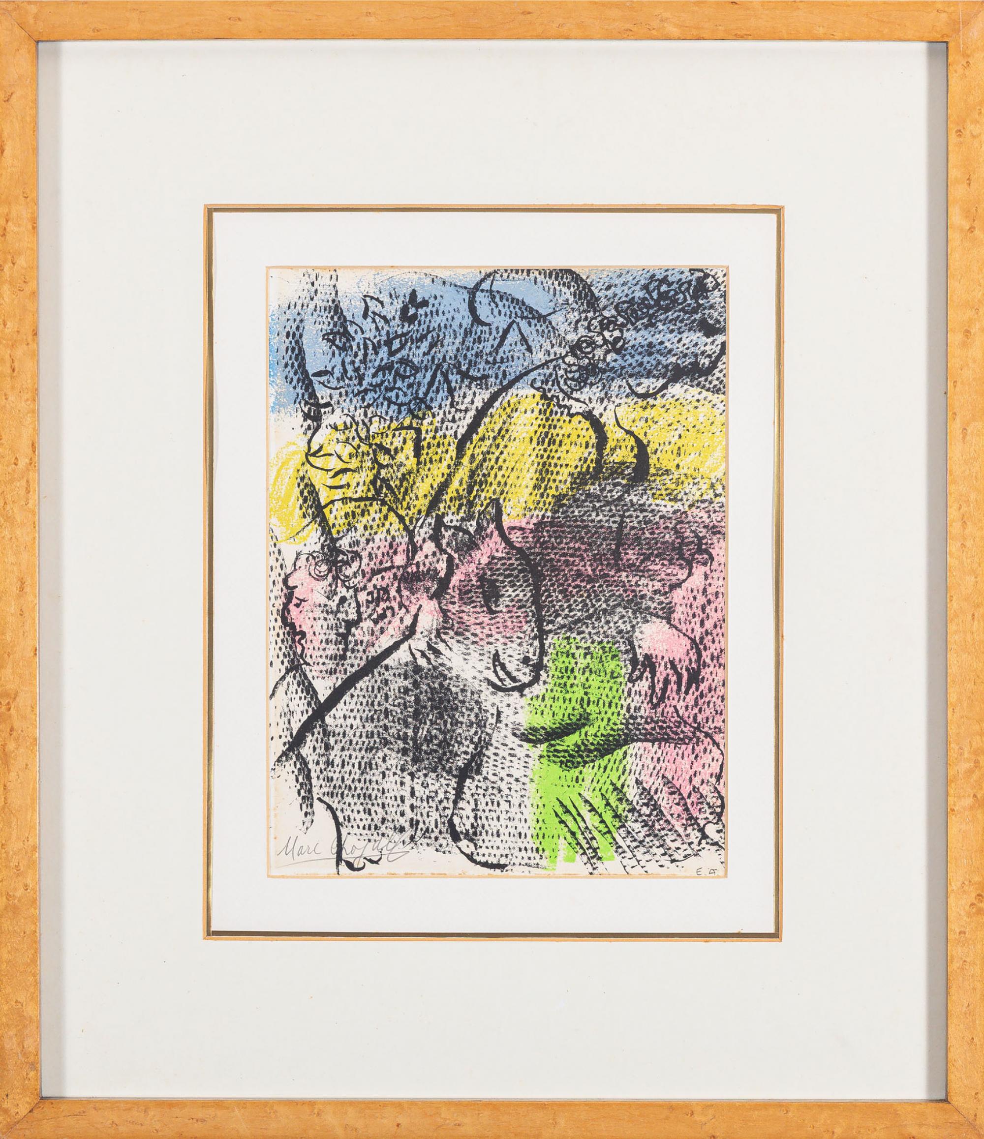 Marc Chagal - Figurant dans la revue, s.d., P.A., litogravura sobre papel, 32 x 24 cm, 