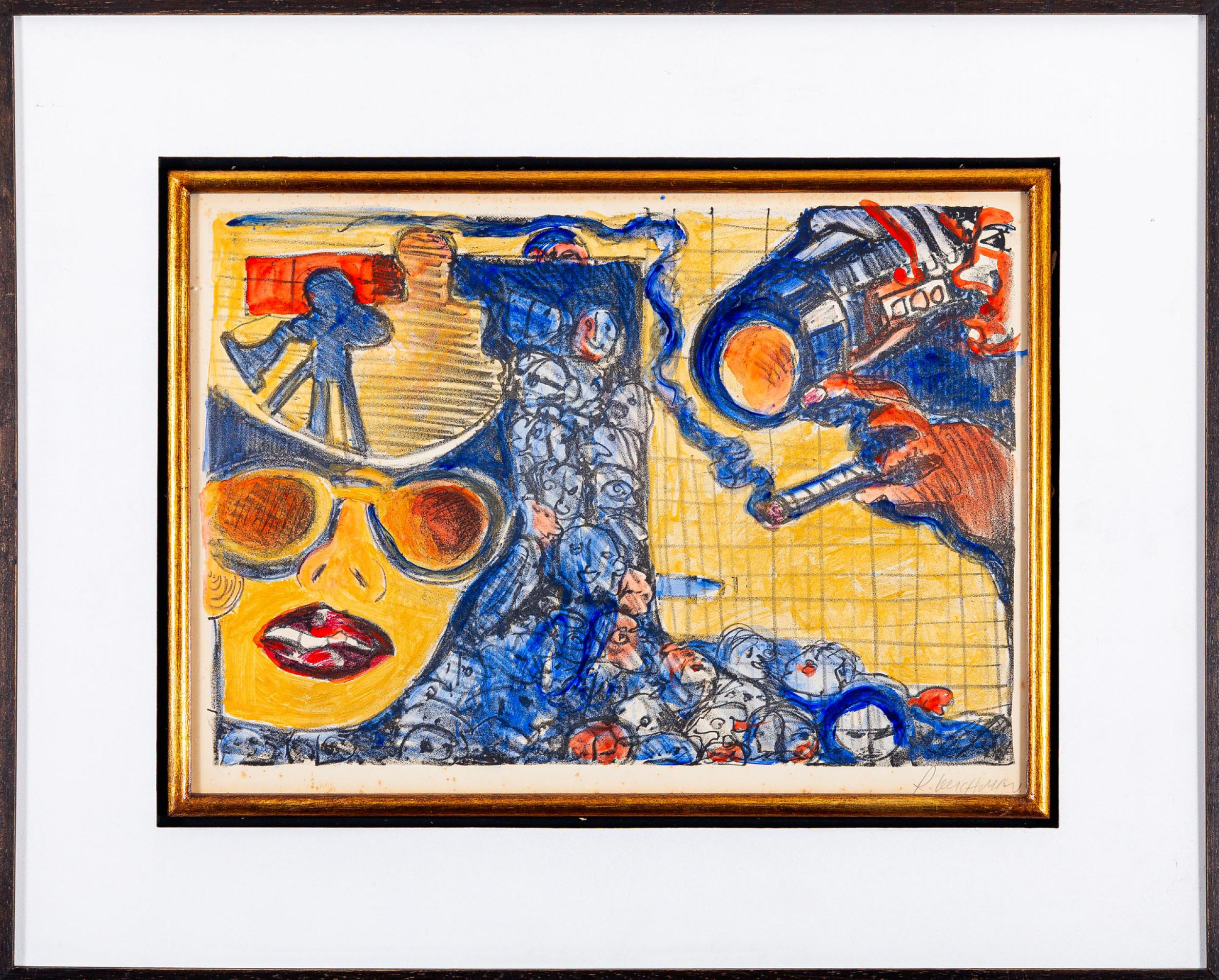 Rubens Gerchman - Série cinema, s.d., técnica mista sobre papel, 33 x 46 cm