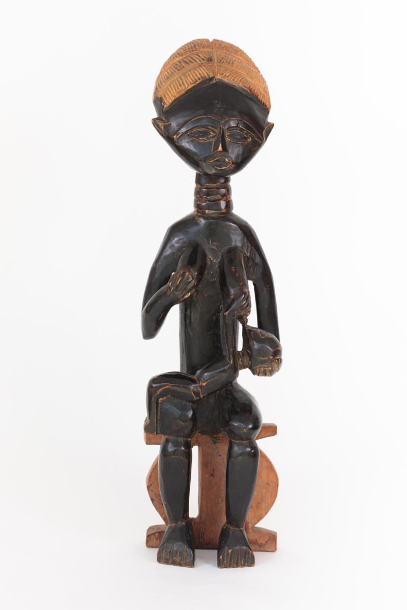 Autor não identificado - Totem Africano s.d. escultura em madeira 76 x 20 x 12 cm