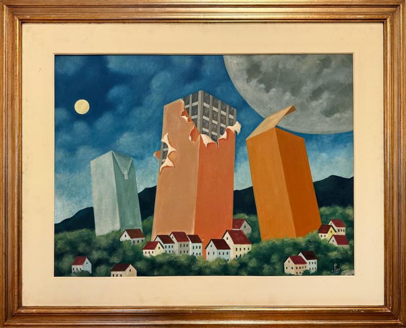 Walter Lewy - Sem título, 1985, óleo sobre tela, 60 x 80 cm