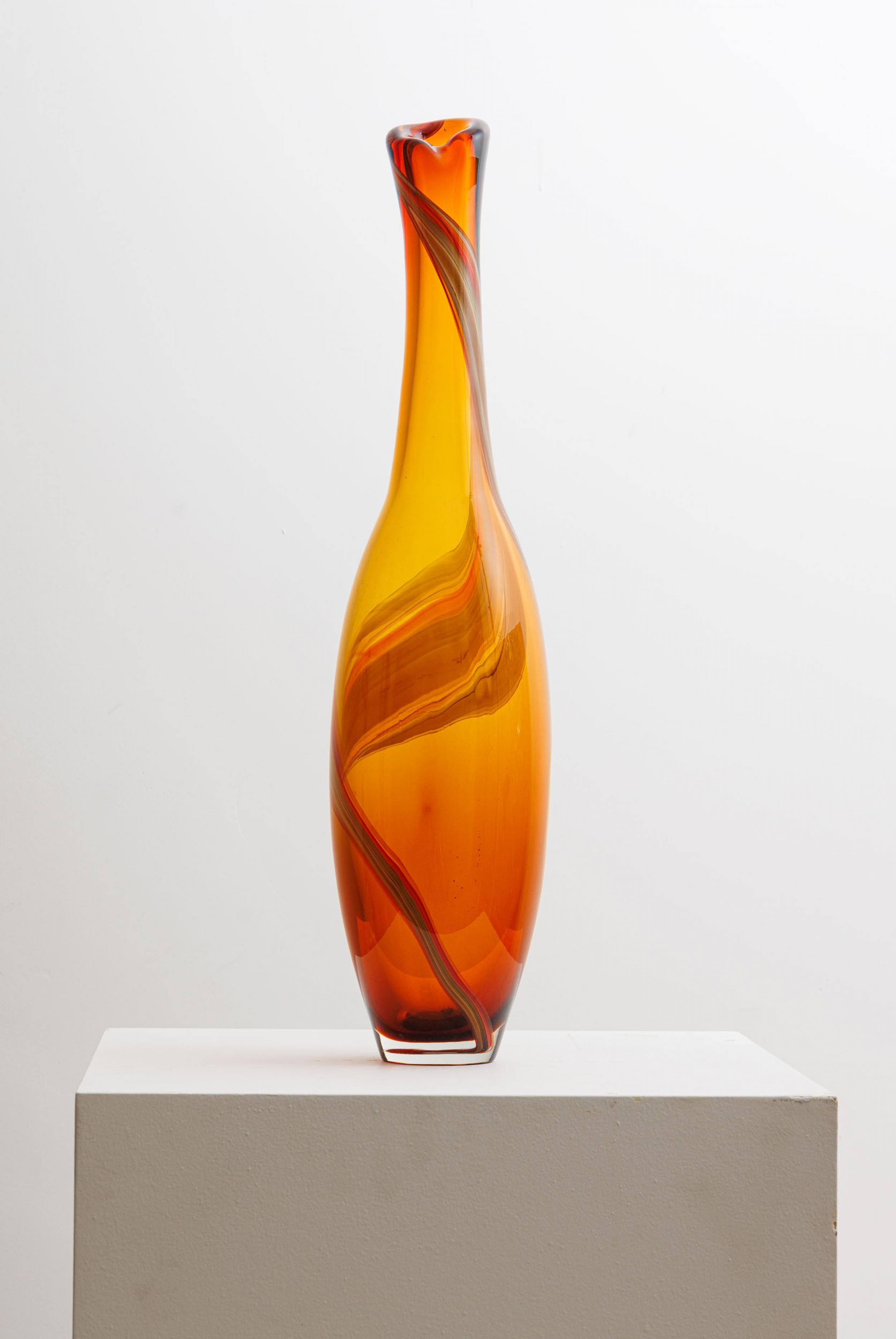 Vaso de Murano - Sem título , Déc. 1990, Vidro de Murano, 55,5 x 12,5 x 12,5 cm