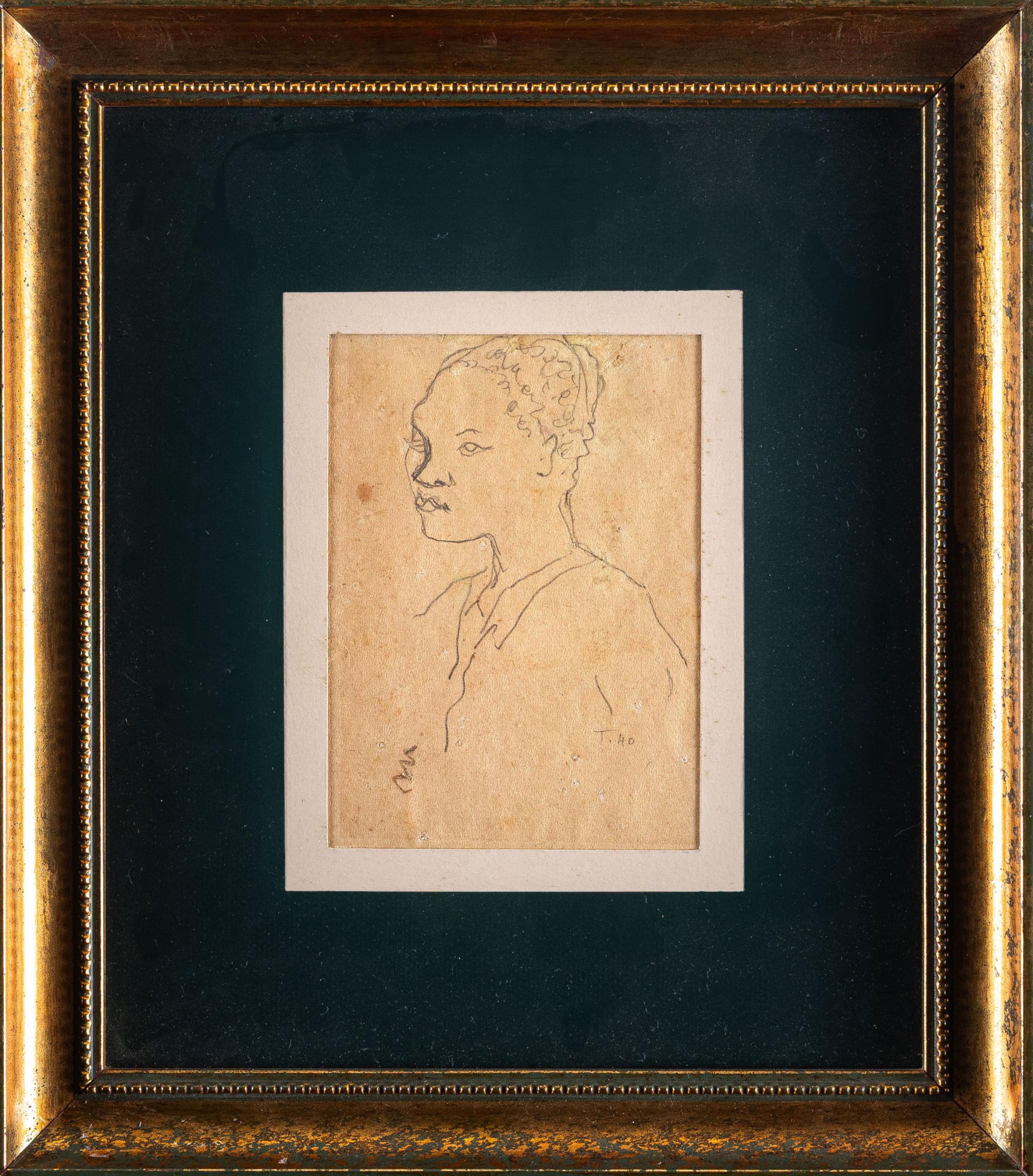 Tarsila do Amaral - Negra, 1940, grafite sobre papel, 14 x 10 cm