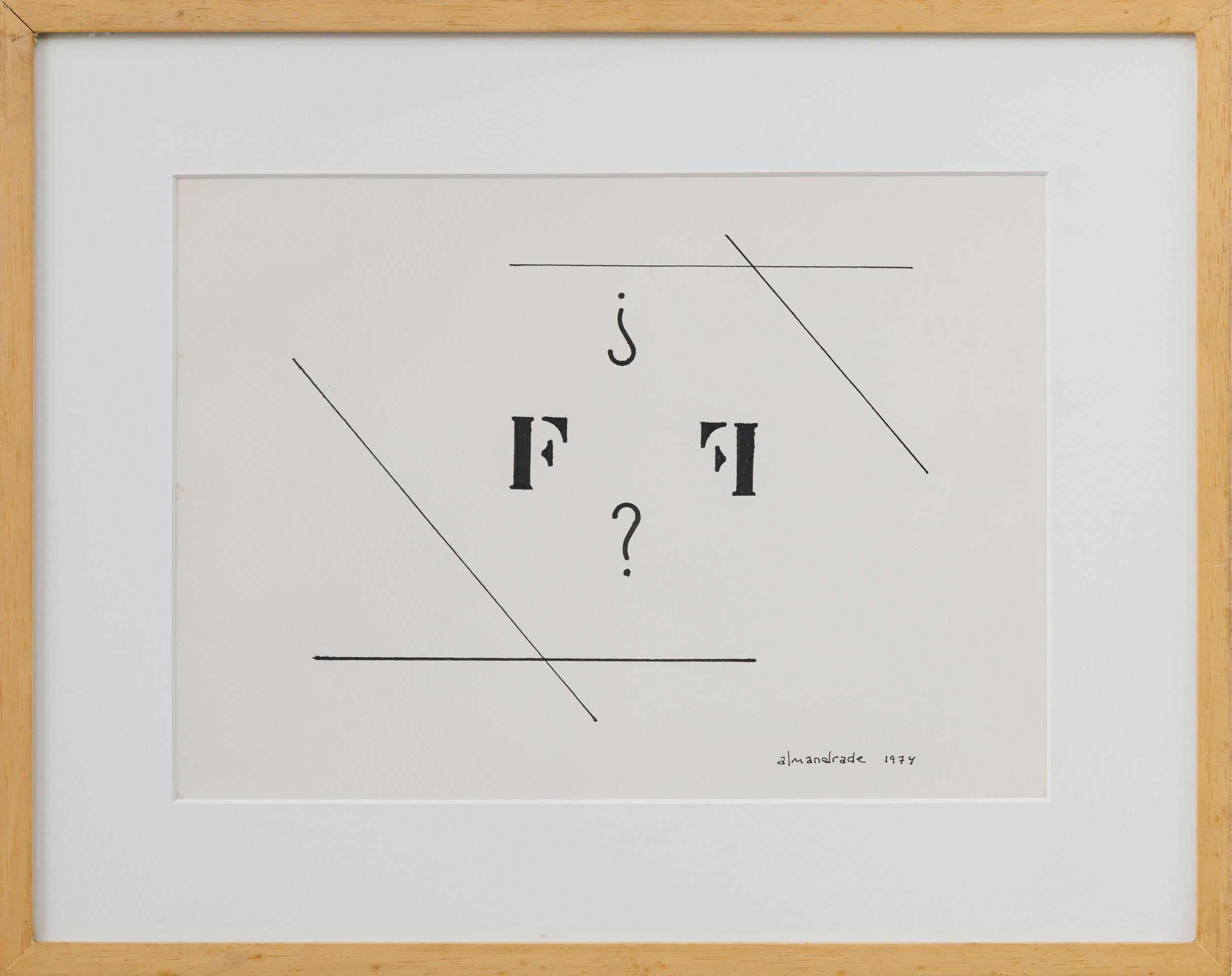 Almandrade - Sem título, 1974, nanquim sobre papel, 21 x 30 cm