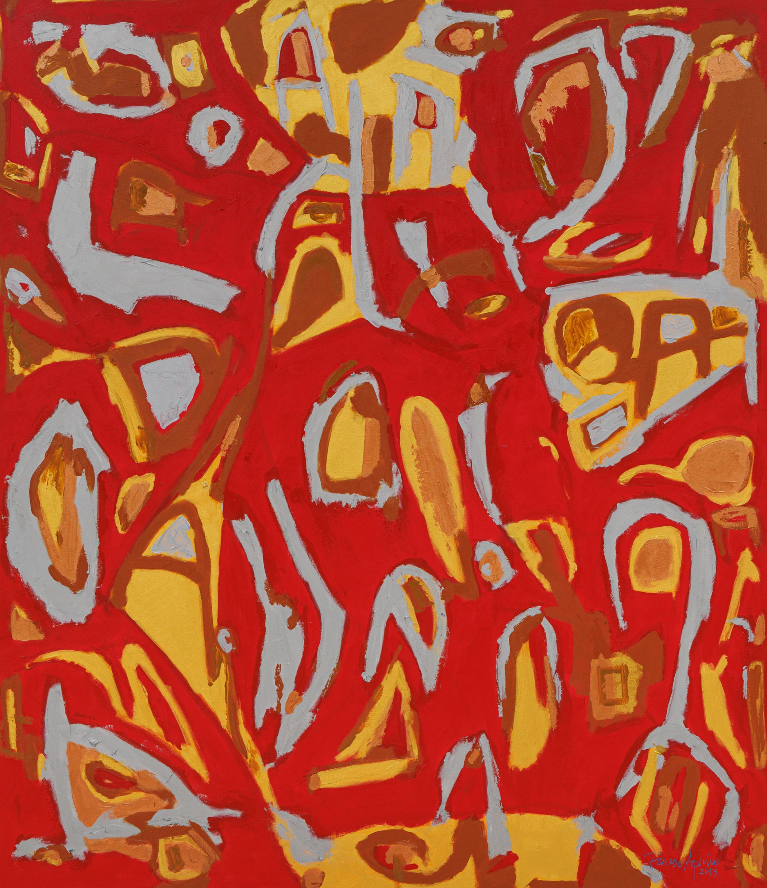 Ricardo Aquino - Sem título, 2013, óleo sobre tela, 130 x 150 cm