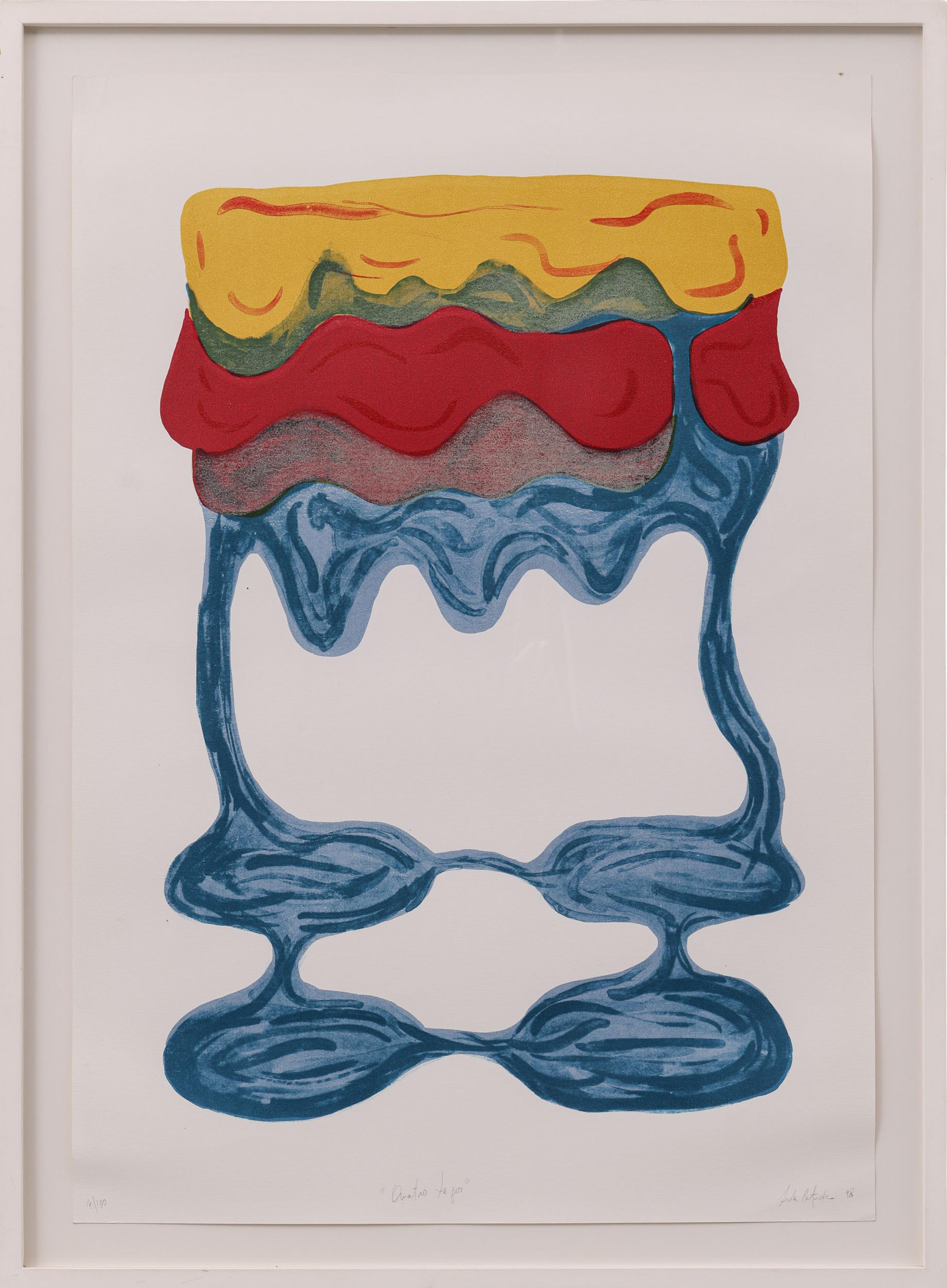 Leda Catunda - Quatro Lagos, 1998, 7/180, litogravura sobre papel, 72 x 50 cm