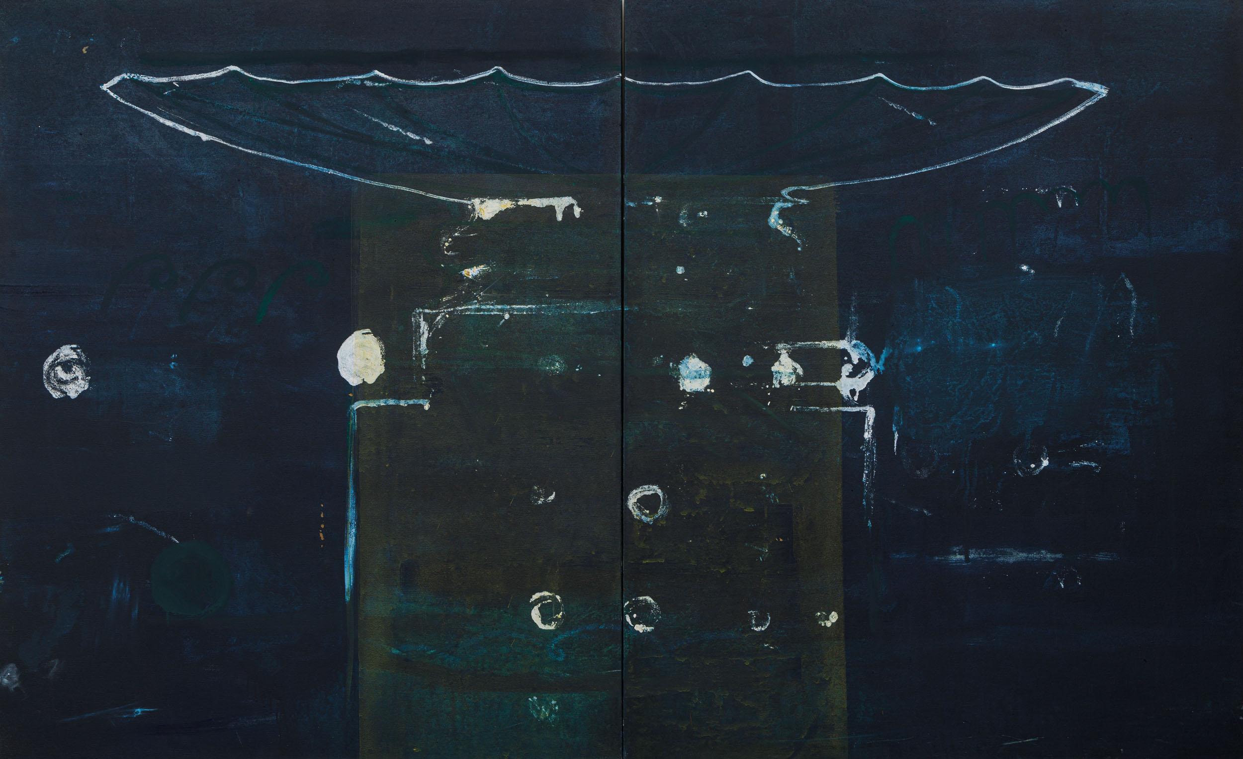 Celso Orsini - Sem titulo - Série Chafarizes (díptico), 1996, acrílica sobre tela, 160 x 130 cm (cada), 160 x 260 cm (par)