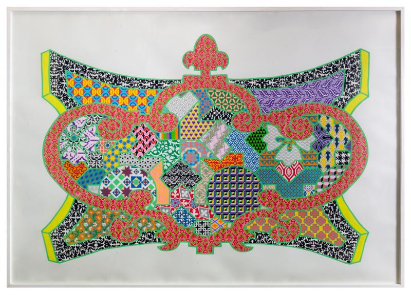 Carolina Ponte - Sem título, 2011, caneta, acrílica e nanquim sobre papel, 140 x 190 cm