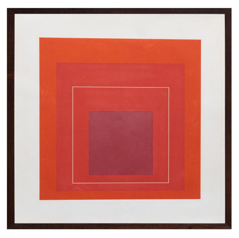 Josef Albers - WLS - XV, 1966, P.A. I, serigrafia sobre papel, 52 x 52