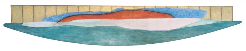 Luiz Paulo Baravelli - Invensão das cores, 1991, acrílica sobre placa, 48 x 275 cm