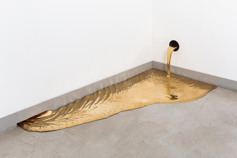 Vanderlei Lopes - Enxurrada Flood 2015 5 exemplares + 2 P.A. escultura em bronze polido 78 × 139 x 31 cm